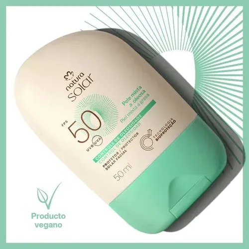 Protector Solar Facial Piel Mixta A Oleosa Fps 50 Natura 50m