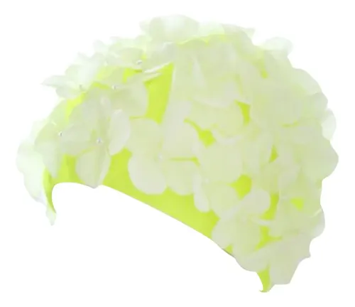Gorro De Natación De Flores Gorro De Natación Suave Verde
