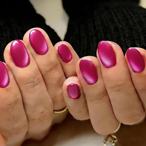 Uñas Postizas Cat Eye Hot Pink 30p Kxamelie 15 Tallas