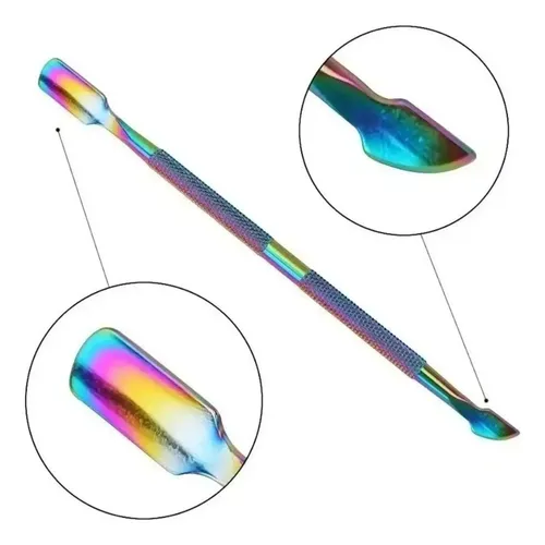 Kit Corta Uñas + Alicate + Repujador De Cuticula Tornasolado