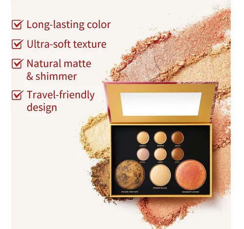 Paleta K’apeine 9 Colores Neutros Horneados Maquillaje Ojos