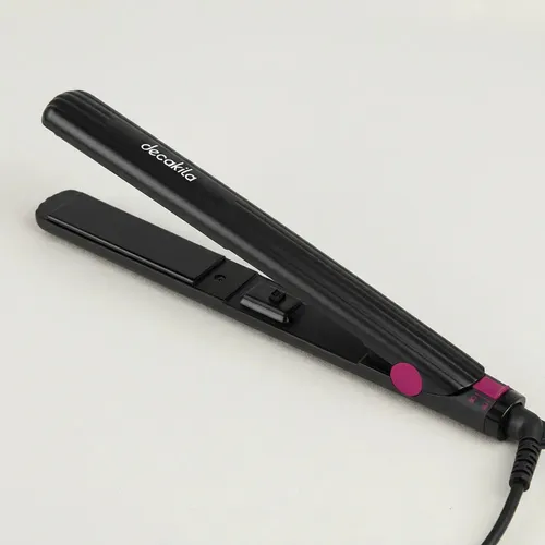 Planchita De Pelo Profesional Ion Ceramica Decakila Tipo Gama Negro Kesh014