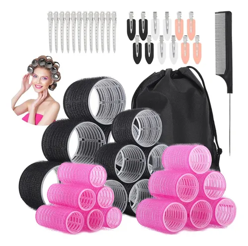 Juego De Rulos Autoadhesivos Ojxkz 50 Piezas Para Cabello