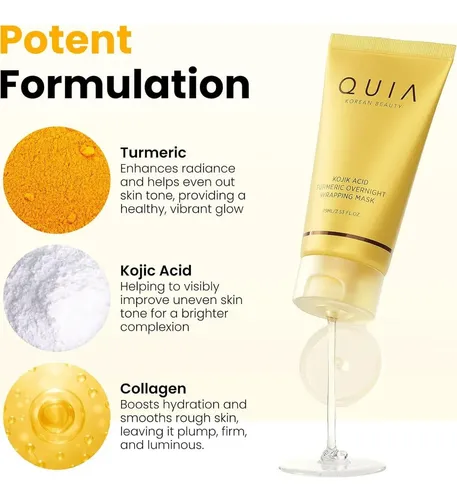 Máscara Hidratante Quia Beauty Cúrcuma 75ml – Piel Todo Tipo De Piel