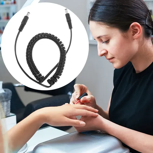 Cable Espiral Repuesto Para Pieza De Mano Torno Uñas Negro