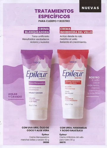 Gigot Epileur Crema Blanqueadora Axilas Y Cavado 50 Gr.