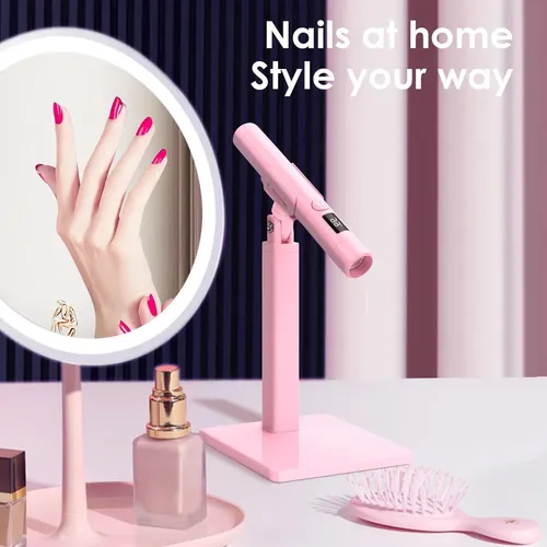 Mini Lámpara Led Uv Para Uñas Mucoos Rosa, Curado Rápido