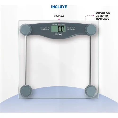 Balanza Digital Personal Slim Silfab Bd-p200 Gris Oscuro