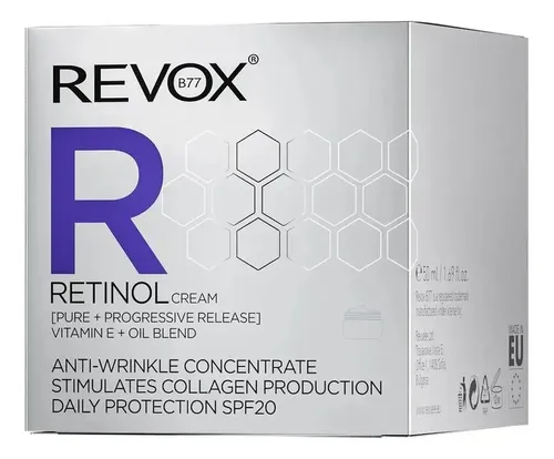 Retinol Crema Día Anti Edad Revox Fotoprotec Spf20 Con Argán