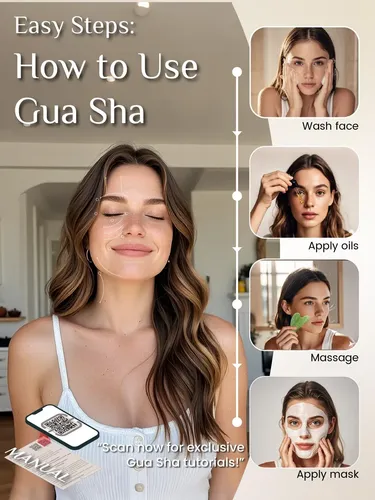 Gua Sha Facial Rena Chris Piedra Jade Verde Menta