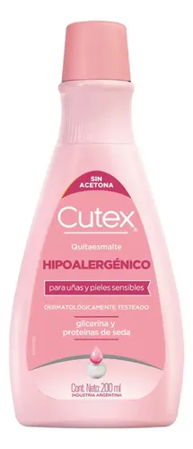Cutex Quitaesmalte Hipoalergenico Con Gl