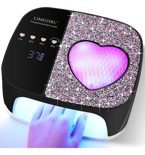 Lámpara Uv Led Para Uñas Negra Recargable Con 4 Timers
