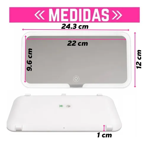 Espejo Parasol Visera Auto Luz Led Maquillaje