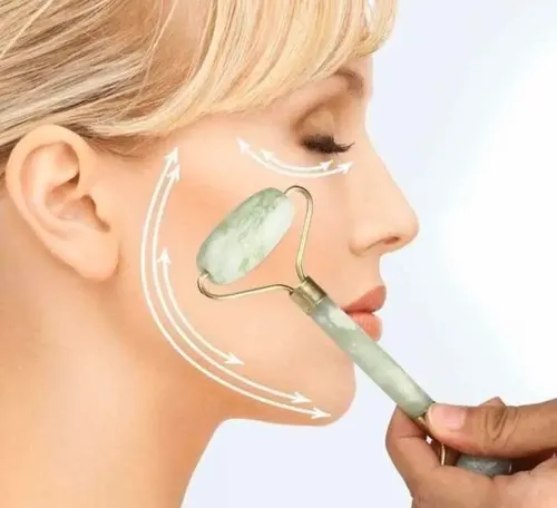 Rodillo Piedra Jade Natural Roller Masajes Facial