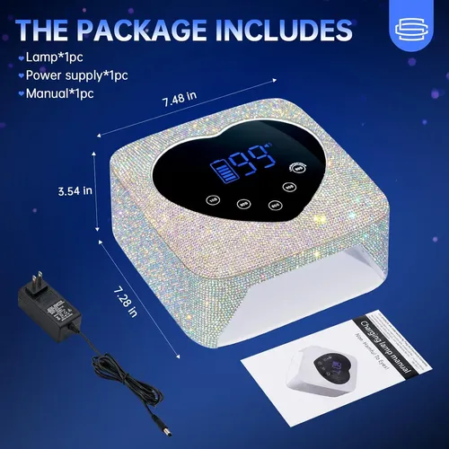 Lámpara Uv Led 72w Recargable Secado Rápido Gel