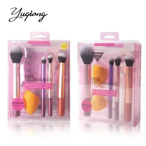 Jg. Set De 4 Brochas De Maquillaje Portátil Con Esponja \yg
