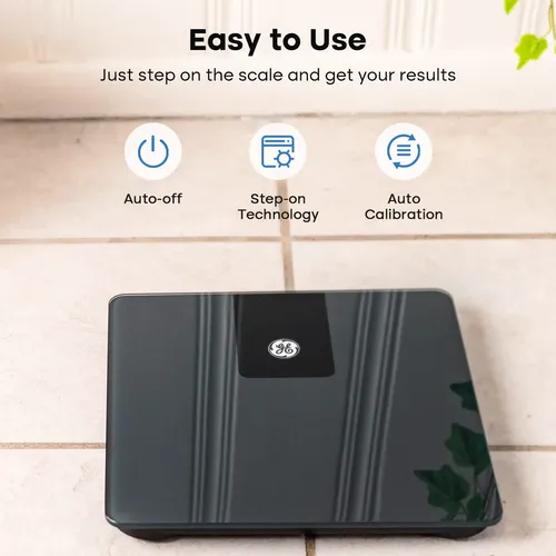 Báscula De Baño Digital Ge Peso Corporal Imc Bluetooth Negra