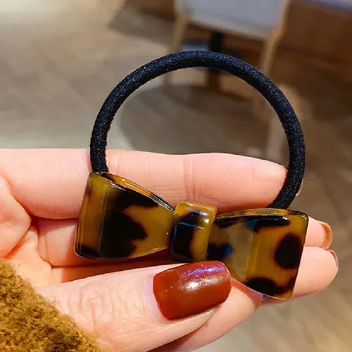 ..2 Cintas Para El Pelo A La Moda Con Forma De Lazo De Leopardo
