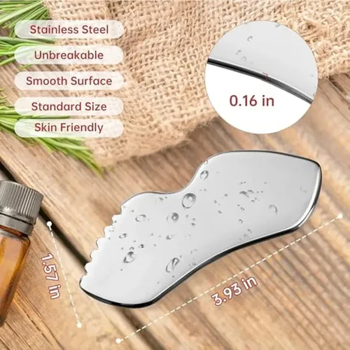 Herramienta Gua Sha De Acero Inoxidable De Primera Calidad P