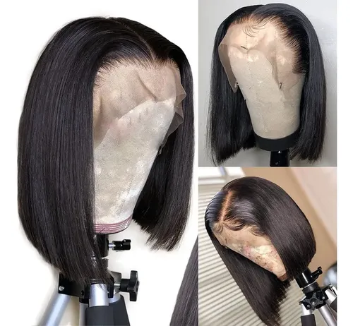 Peluca De Cabello Natural Lace Front Imperceptible Castaño Oscuro Universal