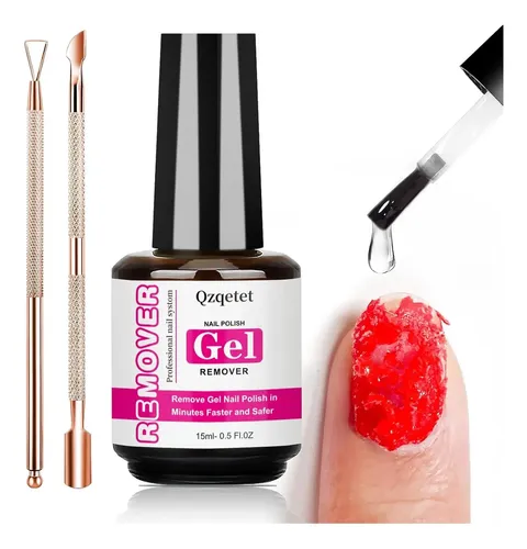 Kit Removedor De Esmalte De Uñas En Gel Qzqetet 15ml
