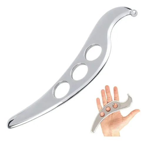 # Ruihai Gua Sha Acero Inox Masaje 19cm Facial Plata