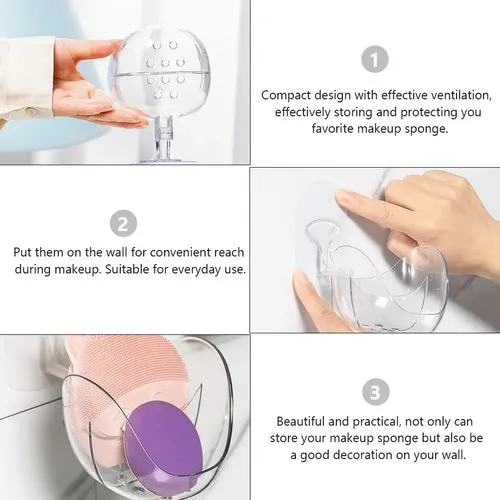 Soporte Portátil Para Esponjas De Maquillaje, 6 Unidades