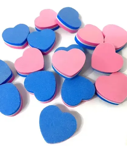 Limas Sponge Bufer Corazon Para Press On X 30