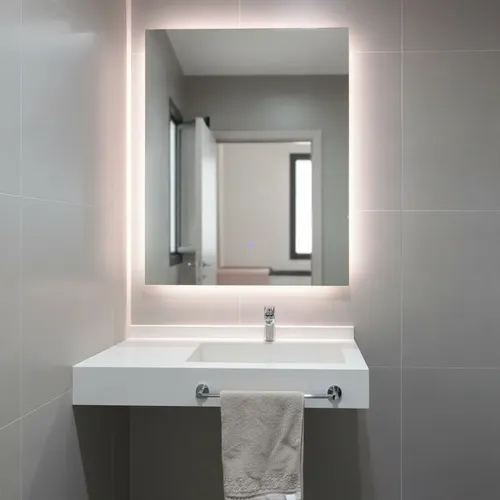 Espejo Rectangular Mundosilica 100×80 Cm Con Luz Led Touch