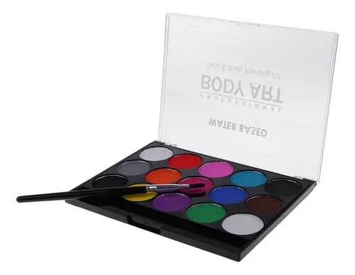 =2 Cajas De 15 Colores No Tóxicos Para Rostro Y Paleta De Ti