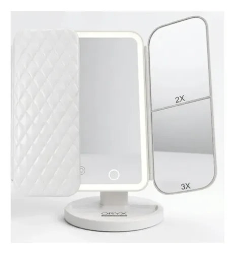 Espejo De Maquillaje Con Aumento 1x/2x/3x Luz Led 3 Modos