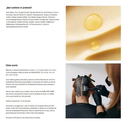 Tintura Igora Zero Amm Ammonia-free Libre De Amoniaco 60ml