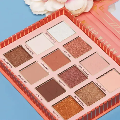 Paleta De Sombras Para Ojos De 12 Colores Cálidos The Roaring 20’s Soubrette Rude Cosmetics