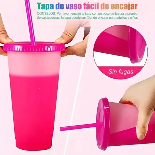 Jsjx Juego De 20 Vasos Mágicos De 710 Ml, Cambian De Color,