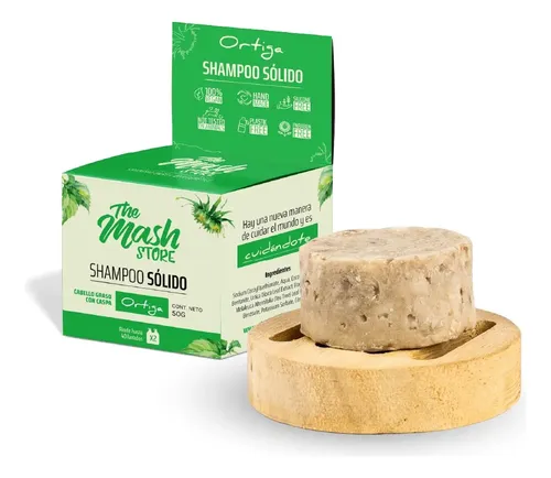 Shampoo Solido Natural Vegano Ortiga 50gr – Anticaspa The Mash Store
