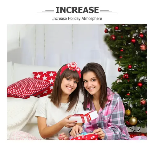 Diadema De Papá Noel Y Aro For Pelo De Reno, 2 Piezas –