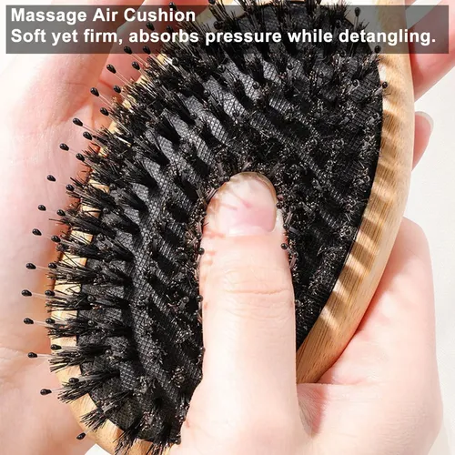 Cepillo De Pelo Denentt Boar Bristle Bamboo Massage