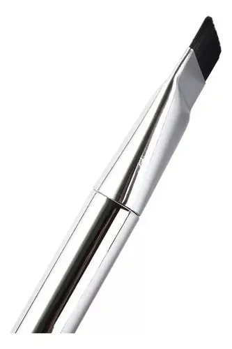 Brocha Plana Para Base De Maquillaje Contorno Ultra Fina Color Plateado