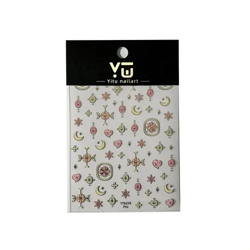 Pegatinas De Uñas Con Foil Dorado Para Ventanas Y Flores