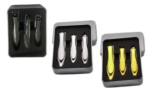 Set De 3 Piezas Para Uñas Con Caja Pedicura/manicura