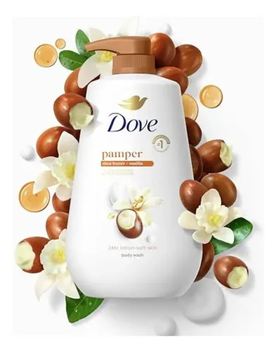 Gel De Baño Dove Con Manteca De Karité Y Vainilla Pump Pampe