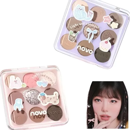 Paleta De Sombra De Ojos Cutie Magic X9 Colores Novo