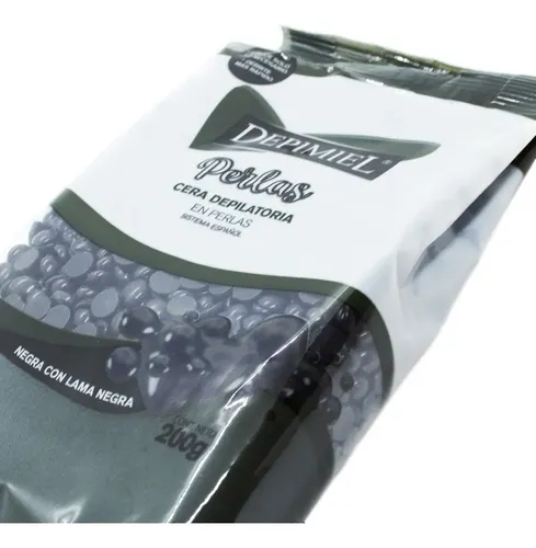 Depimiel Cera Depilatoria Perlas Negra Con Lama Negra 200gr
