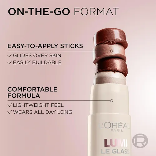 Iluminador En Barra L’oreal Paris Lumi Le Glow 6,5g Rosa