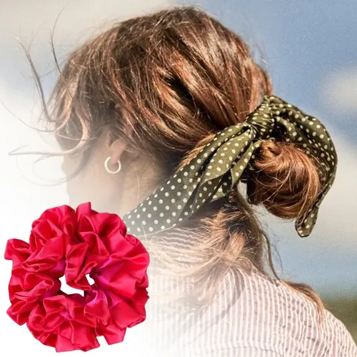 Ao (pl-s) Soporte Para El Pelo Con Cinta Scrunchies Ribbon