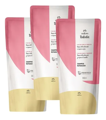 Repuesto Shampoo Flor De Cereza Y Palta X3 Tododia Natura