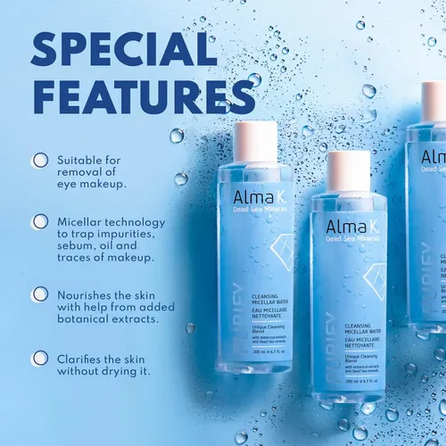 Agua Micelar Desmaquillante Alma K Calmante Con Aloe Vera 20