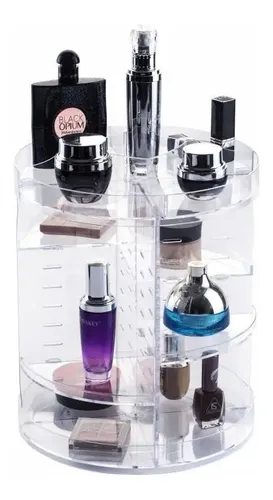 Organizador Maquillaje Acrílico Cremas Giratorio 35x27cm