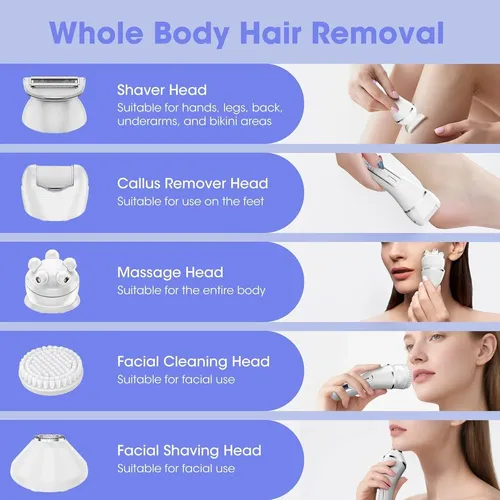 Epilador 7 En 1 Para Mujeres Qreeyx, Afeitadora Facial Y