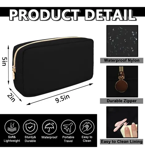 Bolsa De Maquillaje Uixizq, Impermeable, De Nailon, Neceser